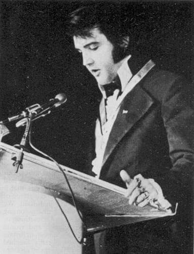 January 16, 1971 Elvis Presley was awarded an award from The Jaycee's for  the grand honor of being named one of the top "Ten Outstanding Young Men of  America" in the year