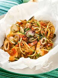 Spaghetti Al Cartoccio Ai Frutti Di Mare Ricetta Ricette Pasta Italiana Piatti