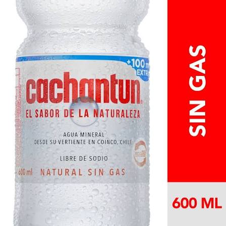 AGUA NATURAL S/GAS 600ML CACHANTUN