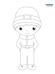 Printable colouring pages thanksgiving pilgrim for kids amp boys. Free Printable Boy Pilgrim Coloring Creative Center