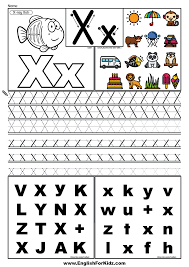 letter x worksheets flash cards coloring pages