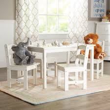 White tables & chairs for children. Viv Rae Rickey Kids 5 Piece Table Chair Set Reviews Wayfair