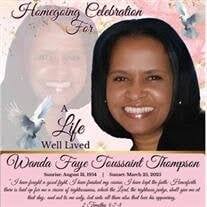 Mrs. Wanda Faye Toussaint Thompson Obituary
