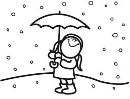 Kostenlose Malvorlage Winter Madchen Im Schnee Zum Ausmalen