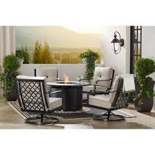 Member S Mark Barcelona 5 Piece Fire Pit Set Sam S Club Fire Pit Sets Outdoor Seating Set Patio Furniture Sets