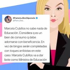 The initiative promoted by lawmaker pamela jiles from the humanist party (ph) seeks to allow a new withdrawal of funds with maximum quotas equivalent to us$4.3 million and minimum amounts of us$1 million. Marcela Cubillos No Sabe Nada De Pamela Jiles Moreno Facebook