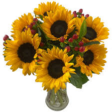 Weekday flower deliveries (mon to fri) qualify for same day delivery in/to united kingdom on orders placed before 12 pm! Sunflower Surprise Order Today For Next Day Delivery Clare Florist