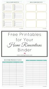Free Printables For Your Home Renovations Binder Renovation Planner Remodel Budget Worksheet Renovations