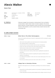 Tutor Resume Writing Guide 12 Resume Examples 2019