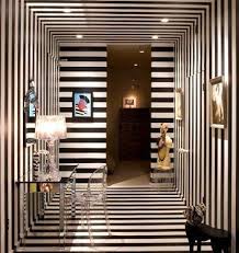 10 Rooms Tim Burton Might Enjoy Striped Room Black And White Hallway Striped Walls