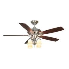 Hampton Bay Bristol Lane 52 In Indoor Polished Nickel Ceiling Fan With Light Kit 14950 Brushed Nickel Ceiling Fan Ceiling Fan Ceiling Fan With Light