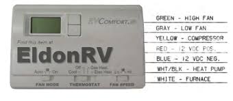 Heat pump thermostat wiring color code. Thermostat Digital 12v 7 Wire For Coleman Mach Heat Pumps 8530a3451