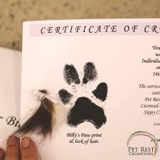 Box 183 mocksville, nc 27028. Inked Paw Print And Lock Of Hair Pet Rest Cremations