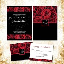 Red Rose Invitations For Your Local Wedding Deep Crimson With Black Background Roman Rose Wedding Invitations Red Rose Wedding Red Rose Wedding Invitations
