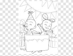 Upin ipin printable coloring pages by stephanie. Coloring Book Line Art Drawing Cartoon Illustration Upin Ipin Transparent Png