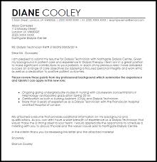 Dialysis Technician Cover Letter Sample Cover Letter Templates Examples
