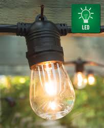 15 Socket Outdoor Commercial String Light Set Led Filament Bulbs 31 Ft Black Cord Total 15 Watts Weatherproof On Sale Now At Best Bulk Wholesale Prices