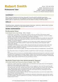 Professional Tutor Resume Samples Qwikresume