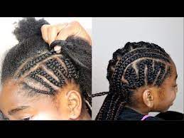Zig zag braided hairstyle 35 great natural hairstyles for black. Simple Zigzag Cornrows For Kids Protective Style Youtube