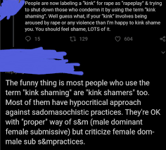 Maybe you would like to learn more about one of these? Kink Shame Feminism