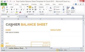 Manual cash applications for corrections / reversals. Free Cashier Balance Sheet Template For Excel 2013