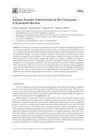 Pdf Animal Assisted Interventions In The Classroom A Systematic Review