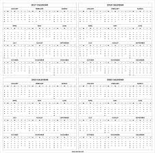 Get Free Blank Printable 2017 2018 2019 2020 Calendar Template These Editable 4 Four Year Calendar Yearly Calendar Template Calendar Template Print Calendar