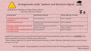 1 or 3 or the amber/red rainstorm warning is issued by the hong kong observatory, all classes/activities (including integrated learning 2. Arrangements Under Typhoon And Rainstorm Signals Ppt Download