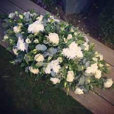 Funeral Coffin Spray Roses Chrysanthemums Eustoma Freesias Funeral Flowers Funeral Flower Arrangements Funeral Sprays