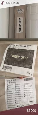 Ikea X Virgil Abloh Keep Off Rug Virgil Abloh Off White Rug Ikea 100 Authentic 200x 300cm Condition Is New With Tags Ikea Other White Rug Ikea Ikea Art