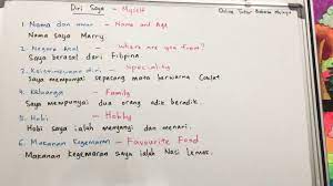 Pelajar akan dikategorikan sebagai menarik diri dari mengikuti kursus ini) 1. Diri Saya Myself In Malay Language Introduce Yourself In Malay Language Youtube