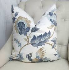 Blue Pillow Cover 24x24 26x26 22x22 20x20 18x18 Housewares Pillow Etsymktgtool 24inchpillow Pea Blue Throw Pillows Pillow Covers 24x24 Brown Pillow Covers