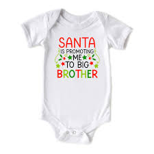 Christmas Sibling Announcement, Santa is Promoting Me to Big Brother Raglan  Tee, Holiday Baby Reveal (SANTA PROMOTED