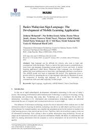 Jabatan teknologi maklumat dan komunikasi. Pdf Basics Malaysian Sign Language The Development Of Mobile Learning Application
