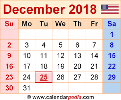 December 2019 calendar landscape is available for download, print, and edit for free. 2018 Calendar December 2019 New Year Images