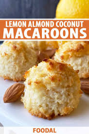 Lemon Almond Coconut Macaroons Recipe Gluten Free Foodal Recipe Macaroon Recipes Coconut Macaroons Macaroon Cookies