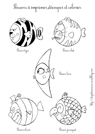 Des poissons d'avril à imprimer. Poissons Rigolos A Imprimer Des P Tits Riens