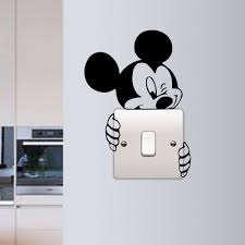 Mickey Mouse Wall Sticker Switch Vinyl Decal Funny Lightswitch Kids Room Diy In Home Furniture Diy Ho Disney Kids Rooms Mickey Mouse Wall Diy Wall Painting