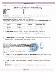 Nuclear Decay Worksheet Answers Key Best Of Nuclear Decay Gizmo Student Work Science 10 Nuclear Answer Keys Math Subtraction Worksheets Math Subtraction