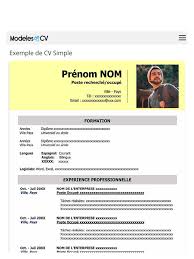 Modèle de cv modifiable, idéal pour tout type de profil. Exemple De Cv Simple A Telecharger Gratuit Modeles De Cv Pdf Microsoft Word Logiciel