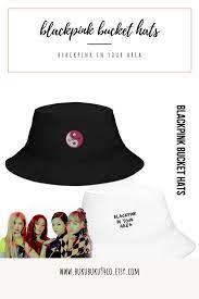 Black Pink Bucket Hat Blackpink In Your Area Blinks Jennie Jisoo Rose Lisa Kpop Girl Group Pink Bucket Hat Bucket Hat Black Pink