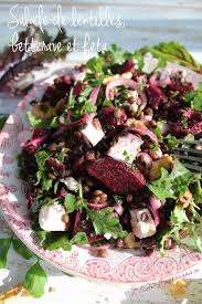L Ecole Buissonniere Salade De Lentilles Betterave Et Feta Salade De Lentilles Betterave Salade Salade