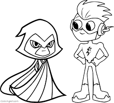 10.2 animal farm coloring pages. Raven And Kid Flash Coloring Page Coloringall