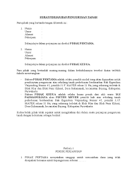 Surat perjanjian jual beli ini disetujui, ditandatangani dan juga dibuat rangkap dua bermaterai cukup. Surat Perjanjian Pengurusan Tanah R L Rtf