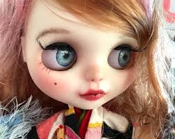 Blythe custom doll with vintage kimono