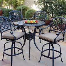 This table weighs 70 pounds and chairs weight over 20 pounds each. Set Up For A Fun Summer End Season With Outdoor High Top Table And Chairs