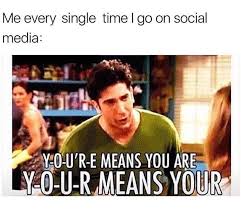 What is the difference between you're and your in english?yes, this is a common mistake even native english speakers have when writing.in this english lesson. Knowing The Difference Between Your And You Re Thanks Ross Geller Home Facebook