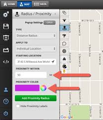 Select your maximum commute time. How To Use The Distance Radius Tool Maptive Answer Center