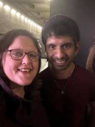 Jon left me at stage door so I had to take crap selfies at stage door!  Everyone was so nice! New crush Andrew Richardson (he played Oberon!).  Chatted with Ryan Hutton (Lysander)