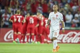 26' blind picks out depay a few yards outside of the home side's… Turkey Vs Netherlands 2015